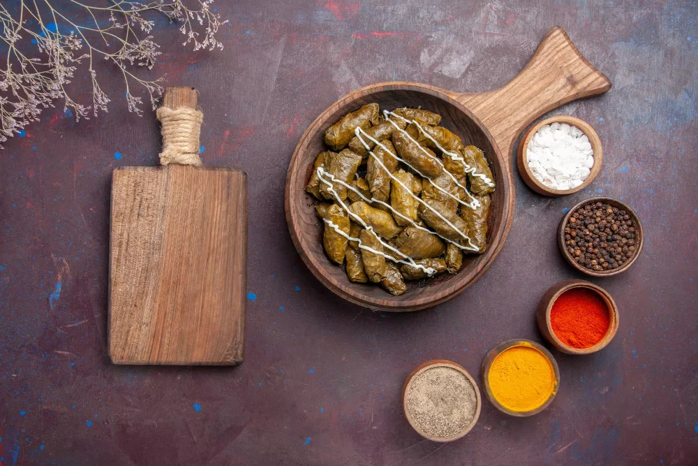 طرز تهیه دلمه برگ مو 2 عکس دلمه برگ مو