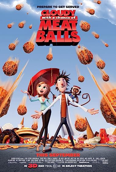 انیمیشنهای برتر معروف که باید ببینید 2 ابری با احتمال بارش کوفته قلقلیCloudy with a Chance of Meatballs (2009)در معرفی انیمیشنهای برتر معروف