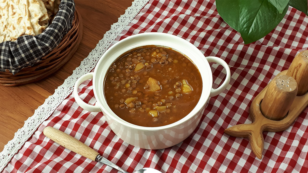 راز طرز تهیه عدسی لعابدار رستورانی(فیلم) 1 عدسی لعابدار و رستورانی